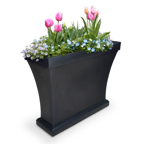 Mayne® Bordeaux Trough Planter, 32" x 15" x 40", Black
